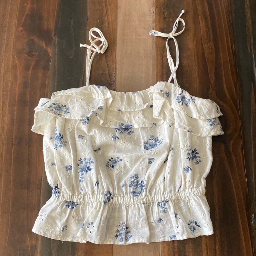 American Eagle Outfitters Ruffled Crop Top